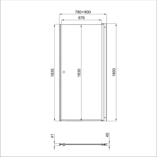 Душевая дверь Triton Уно 80 см