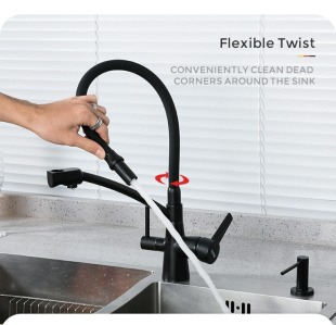 Смеситель Gappo G4398-16 (черный)