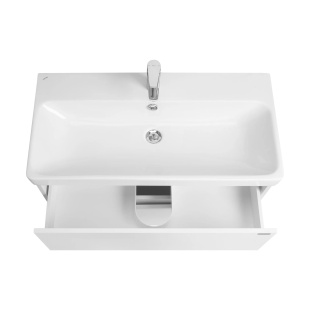 Тумба с умывальником Акватон Сканди 80 белый матовый / белый глянец