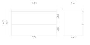 Тумба подвесная с раковиной Laparet Electra 100 см Дуб Рока