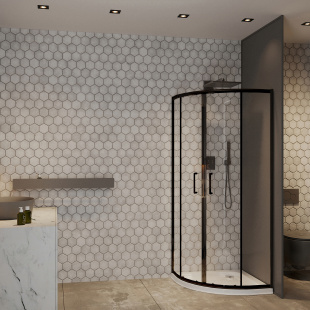 Душевой уголок Roxen Santi Black 900*900*1950 (арт.55020-90B)