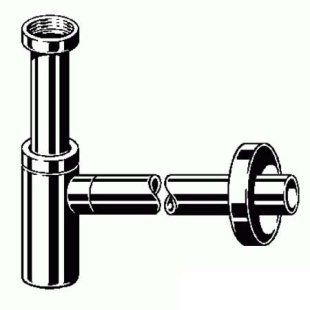 СИФОН ДЛЯ УМЫВАЛЬНИКА VIEGA ELEGANTA 440190, БУТЫЛОЧНЫЙ, ВЫДВИЖНОЙ, ЛАТУНЬ, ХРОМ, 5/4X32