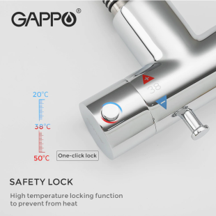 Термостатический смеситель с гигиеническим душем Gappo G7290