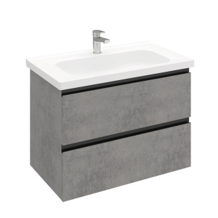 Тумба подвесная с раковиной Laparet Electra 80 см хромикс серебро