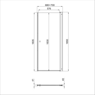 Душевая дверь Triton Уно 70 см