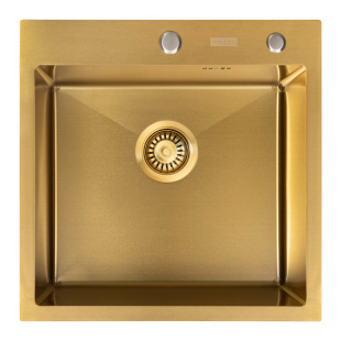 Мойка кухонна ARFEKA ECO AR 500*500 GOLDEN PVD NANO (золотой сатин)