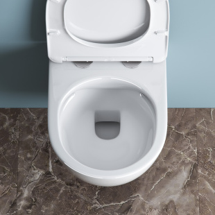 УНИТАЗ ПОДВЕСНОЙ БЕЗОБОДКОВЫЙ С СИДЕНЬЕМ BELBAGNO UNO (BB3105CHR/SC)