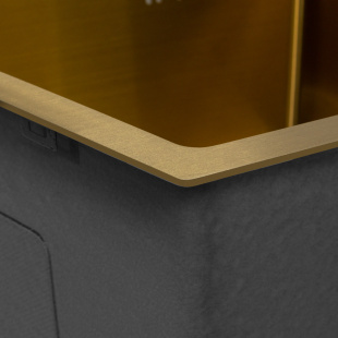 Мойка кухонная ARFEKA ECO AR 600*500 GOLDEN PVD NANO (золотой сатин)