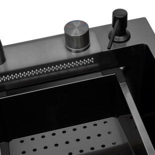 Кухонная мойка Arfeka ECO AR 750*450 BLACK PVD NANO (цвет чёрный)